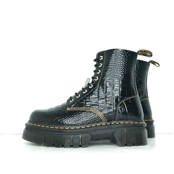 NEW Dr Martens Heaven Marc Jacobs Croco Platform Audrick Boots Women’s 10 Shoes - Picture 4 of 14